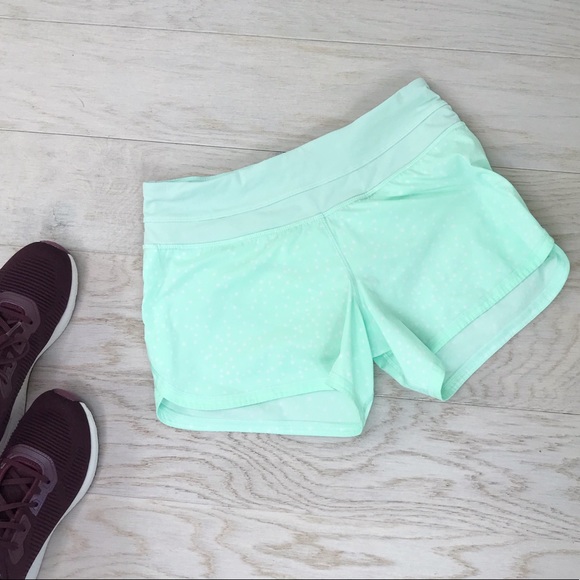 lululemon athletica Pants - Lululemon Athletica Speed Up Green White Polkadot